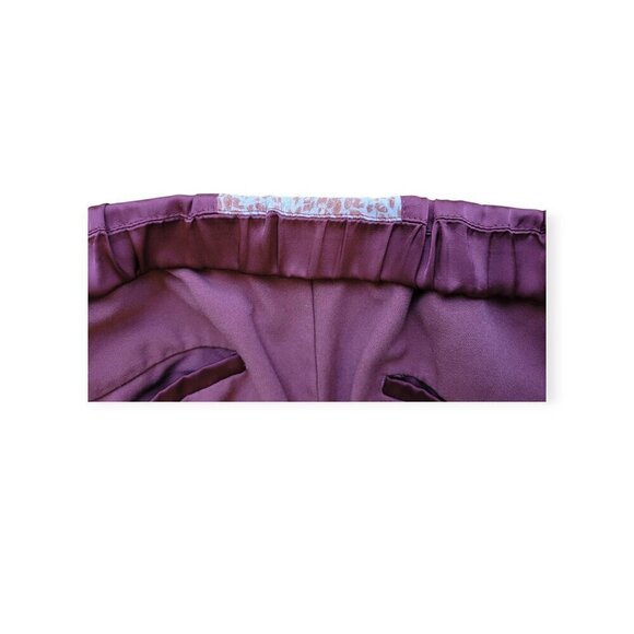 Anthropologie Elevenses Dusty Rose Berry Cropped Trousers Tailored Size 6 - Picture 12 of 13